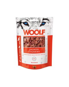 Woolf Salmon Chunkies Dog and Cat Treat - 100 g