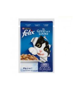 Felix As Good As It Looks Sardine in Jelly Adult Cat Wet Food - 85 g (New)
