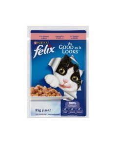 Felix As Good As It Looks Salmon in Jelly Adult Wet Cat Food - 85 g Pack of 12
