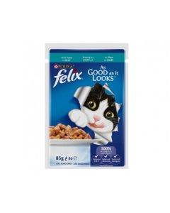 Felix As Good As It Looks Tuna in Jelly Adult Cat Wet Food - 85 g (New)
