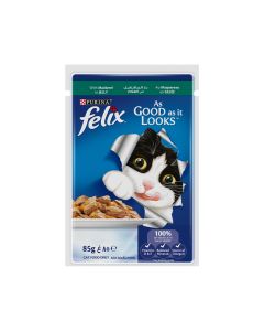 Felix As Good As It Looks Mackerel in Jelly Adult Cat Wet Food - 85 g - Pack of 12