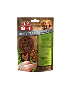 8in1 Meaty Treats Freeze Dried Chicken & Peas Dog Treats, 50 g