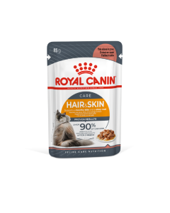 Royal Canin Gravy Hair and Skin For Adult Cats Pouches 85g - Pack of 12