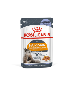 Royal Canin Jelly Hair and Skin For Adult Cats Pouches 85g - Pack of 12