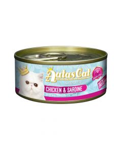 Aatas Cat Creamy Chicken & Sardine Cat Wet Food - 80g Pack of 24