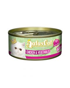 Aatas Cat Creamy Chicken & Vegetables in Gravy Formula Cat Wet Food - 80g - Pack of 24