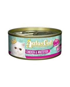 Aatas Cat Creamy Chicken & Whitefish in Gravy Formula Cat Wet Food - 80g - Pack of 24