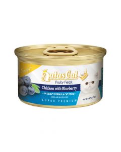 Aatas Cat Finest Fruity Feast Chicken With Blueberry In Gravy Formula, 70g Pack of 24