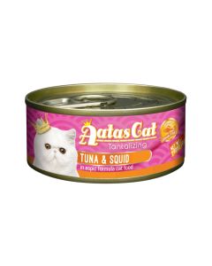 Aatas Cat Tantalizing Tuna and Squid in Aspic Formula Canned Cat Food - 80 g Pack of 24