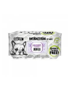 Absolute Pet Absorb Plus Antibacterial Lavender Pet Wipes - 80 sheets