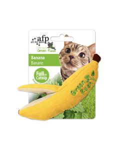 All For Paws Green Rush Banana Cat Toy with Catnip