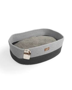 All for Paws Oval Rope Cat Bed - Grey