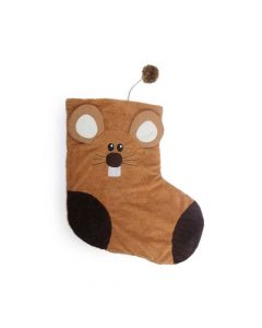 All For Paws Sock Cuddler Sock Sack Mouse for Cats - Brown