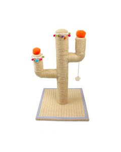 All For Paws Whisker Fiasta Cactus Cat Scratching Post - 39L x 39W x 63H cm