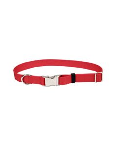 Alliance Products Nylon Adjustable Dog Collar - Red - 18-26 inch