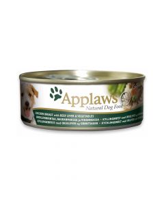 Applaws Chicken Breast with Beef Liver and Vegetables Canned Dog Food - 156 g