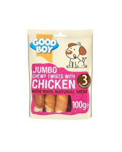Armitage Jumbo Chicken Chewy Twists Dog Treats -100g