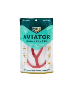 Aviator Pet Bird Harness and Leash, Red
