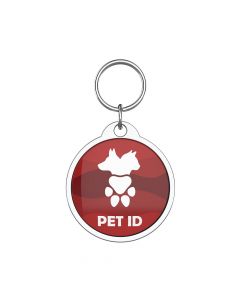Bark Badge Wavy Red Badge for Pets