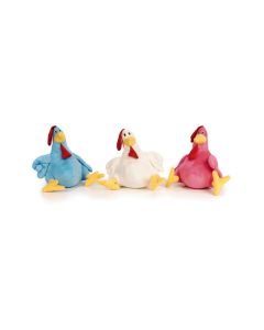 Beeztees Chicken Plush Dog Toy -  Assorted Colors