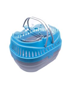 Beeztees Travica Plastic Transport Box, Blue and Grey - 21 x 15 cm