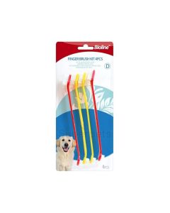Bioline Double Ended Dog Toothbrush - Set of 4