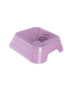 Bobo Multi Color Square Shaped Food Bowls, Assorted Colors