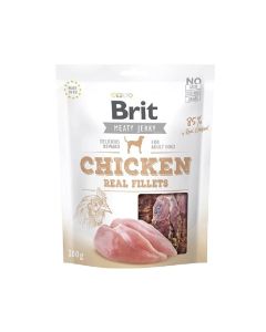 Brit Meat Jerky Real Chicken Fillets Dog Treats - 80g