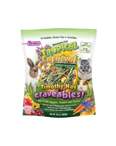 Brown's Tropical Carnival Natural Timothy Hay Craveables - 1.36 Kg