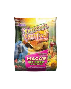 Brown's Tropical Carnival Gourmet Macaw Food Big Bites - 14 lbs