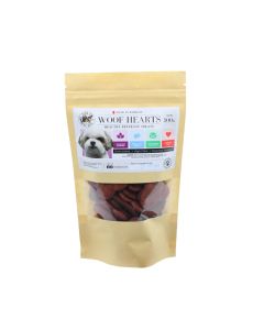Bubbles and Miche Woof Hearts Healthy Beetroot Dog Treats - 100 g