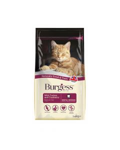 Burgess Mature Rich in Turkey & Cranberry Cat Dry Food - 1.4 Kg
