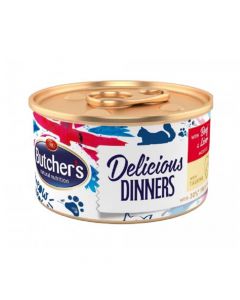 Butchers Delicious Dinners Beef & Liver Wet Adult Cat Food - 85 g Pack of 24