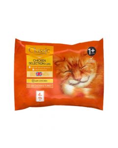 Butchers Classic Chicken And Turkey With Chicken Selection In Jelly Wet Cat Food - 100 g - Pack of 4