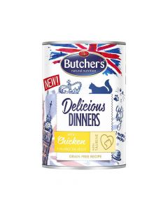 Butchers Delicious Dinners Chicken Chunks In Jelly Canned Cat Food - 400 g