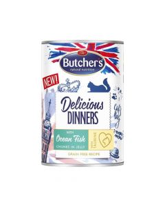 Butchers Delicious Dinners Ocean Fish In Jelly Canned Cat Food - 400 g - Pack of 24