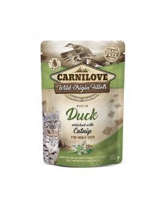Carnilove Duck Enriched with Catnip Wet Cat Food - 85 g Pack of 12 