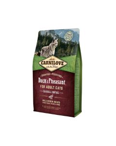 Carnilove Duck & Pheasant Hairball Control for Adult Cat Food, 2 Kg