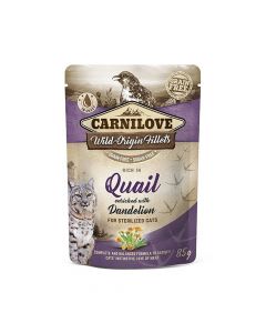 Carnilove Quail Enriched with Dandelion Wet Cat Food - 85 g Pack of 12