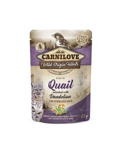 Carnilove Quail Enriched with Dandelion Sterilized Cat Food Pouch - 85 g 