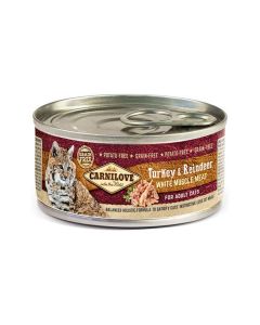 Carnilove Turkey and Reindeer Canned Cat Food - 100 g