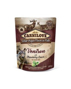 Carnilove Venison with Strawberry Leaves Wet Dog Food - 300 g 