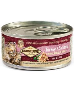 Carnilove White Muscle Meat Turkey and Salmon Wet Kitten Food - 100 g