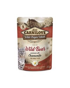 Carnilove Wild Boar Enriched with Chamomile Wet Cat Food - 85 g Pack of 12 