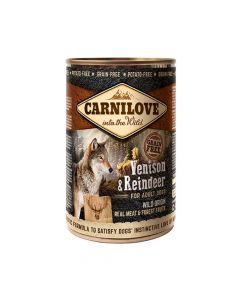 Carnilove Wild Meat Venison & Reindeer Canned Dog Food, 400 g