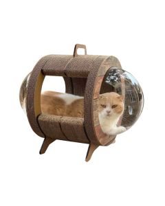 Carton Connection Kitty Space Capsule Cat Bed and Scratcher