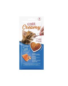Catit Creamy Lickable Cat Treats - Salmon & Prawns