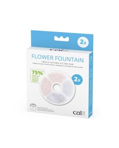 Catit Flower Fountain Triple Action Filter Pad - Pack of 2