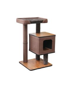 Catry Cat House with Scratcher- 48L x 48W x 87H cm