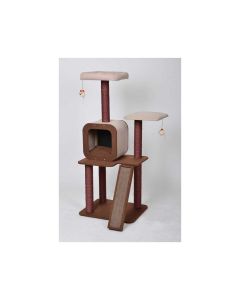 Catry Cat House Cat Tree with Scratching Post - 58L x 48W x 135H cm